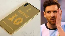 gold iphone and lionel messi