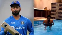 Rishabh Pant Swimming Pool Video