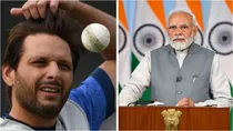 Narendra Modi, Shahid Afridi, Cricket