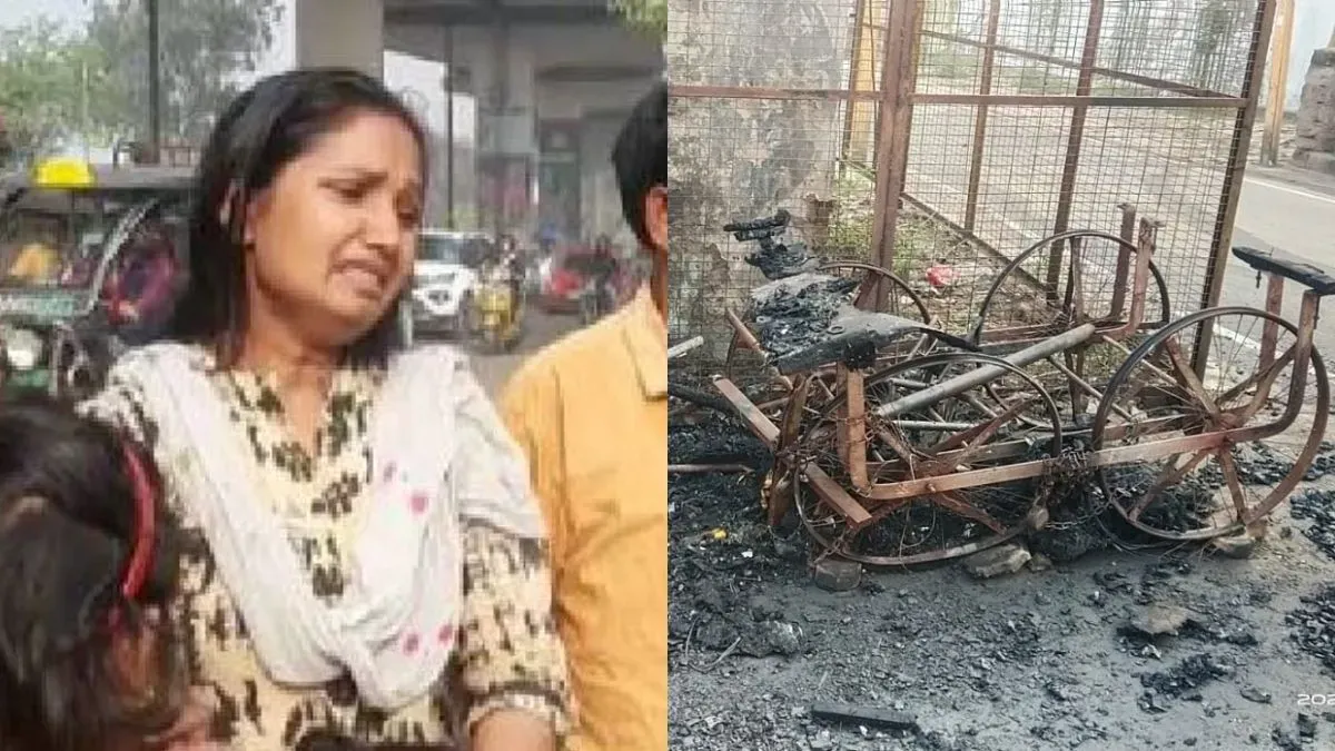 ghaziabad first woman bike mechanic poonam trolley burnt