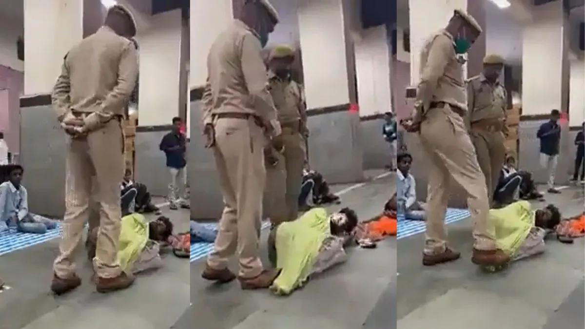 Mathura railway station policemen video goes viral