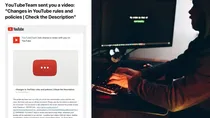 Cyber criminals trying to spoof via YouTube: sending a suspicious email regarding a policy change