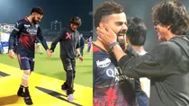 shahrukh khan teaches pathan song dance steps to virat kohli video viral