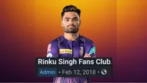 Rinku Singh Created Rinku Singh Fan Club on Facebook