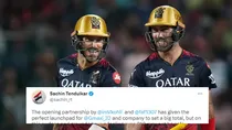 Sachin Tendulkar tweet on RCB score