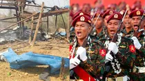 Military airstrike in Myanmar during army rule opponents ceremony 100 dead including children and women