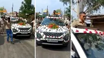 Police Inspector suspended Farewell procession video after transfer went viral