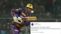 IPL Venkatesh iyer century twitter user shahid prediction went viral reaction