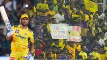 Dhoni Fans painted the Eden Gardens Yellow