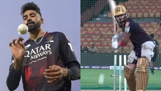 Virat Kohli smashes Md Siraj for T20 WC-like six in training before RCB vs KKR