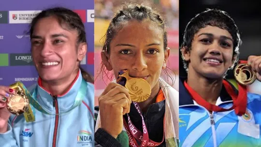 Phogat sisters separate stand on wrestlers protest babita geeta vinesh gold medals 