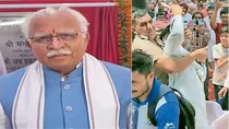 CM Manohar Lal Khattar viral video asks his security to beat up AAP worker