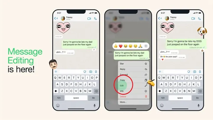 You can now edit the messages you send on WhatsApp