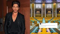 shah rukh khan sansad bhawan viral tweet parliament building