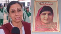 Malala yousafzai poster in jharkhand school