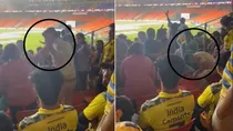 woman beatig police narendra modi stadium viral video