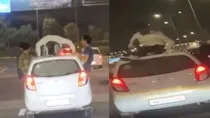 Viral Video: Man Drinks Alcohol On Car's Roof In Gurugram