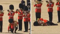 royal guard fainted during king charles birthday parade rehearsal video viral britain 