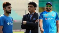 Rohit sharma, Sourav Ganguly, Virat Kohli