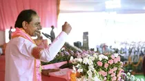 telangana cm kcr maharashtra car rally 