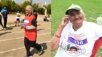 106 year old elderly woman runner rambai