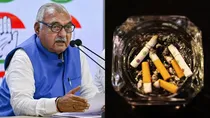 Bhupinder Singh Hooda on cigarette