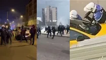 france violent protest third night