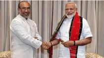 Prime Minister Narendra Modi with Manipur CM Biren Singh.