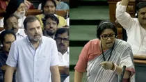 rahul gandhi and smriti irani flying kiss in lok sabha no confidence motion
