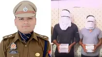 sp red handedly caught constables taking bribe from truck driver booked arrested hapur up 