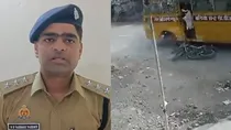 in up ballia a motorist was mowed down by a school bus dies