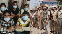 Nuh singar village local hand over five accused of vandalised temple to cops