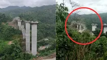 under construction railway bridge collapsed in Sairang mizoram 17 labourers dead