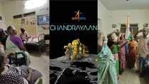 Chandrayaan three landing senior citizen danching