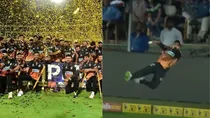 Manish Pandey Incredible Fielding Effort To Stop a Six During Hubli Tigers vs Mysuru Warriors Maharaja Trophy Final