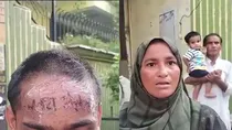 bareilly muslim man tattoos jai shree ram on another muslim mans head