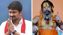 udhayanidhi stalin on paramhans acharya 10 crore bounty statement 10 rupee comb enough