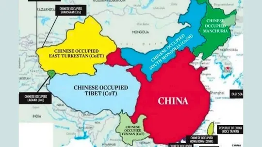 The reality map of China.