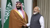 India's PM Narendra Modi and Saudi Arabia's Crown Prince MBS