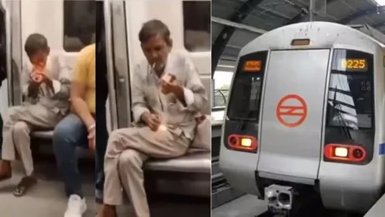 delhi metro bidi smoking video