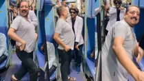 uncle dance in train on haryanvi song