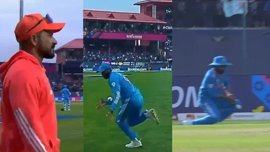 Indian team poor fielding in Dharamshala vs NZ in World Cup 2023