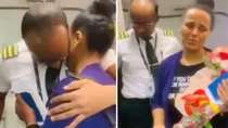 son mother viral video in flight 
