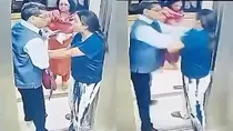 A retired IAS and a woman fought over dog in a posh society in Noida, Uttar Pradesh. 