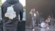 Punjabi singer Shubh and his hoodie depicting Indira Gandhi’s Assassination.