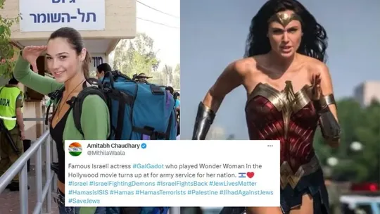 hollywood actress gal gadot joins israel army during ongoing war against hamas  