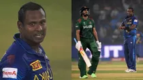 angelo mathews gives a send off to shakib al hasan after timed out dismissal
