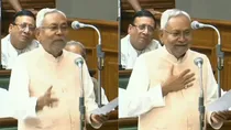 nitish kumar gives controversial in state legislature opposition criticizes