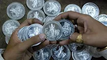 Silver Coins on Dhanteras and Diwali