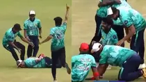 viral cricket video funny wicketkeeper catch